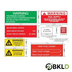 Raised Panel Solar Labels